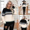 Retro Long Sleeve Knitted Pullover Sweater Women