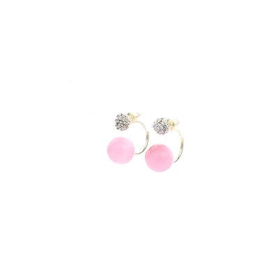 Cherry Blossom One Pair Wear Ball Bead Earrings