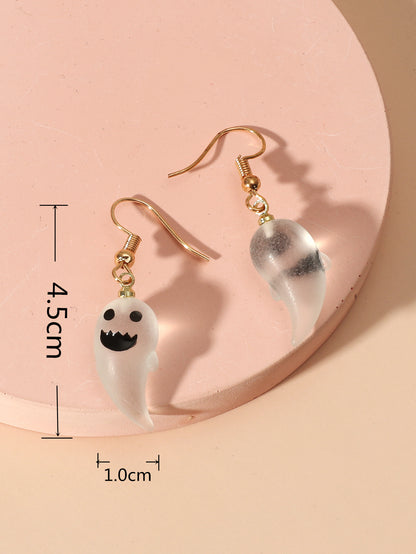 European And American Halloween Cute Resin Ghost Earrings