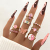 European And American Fashion Personality Color Dripping Ring