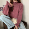 Red Wooden Ear Half Turtleneck High-grade Sweater Sweater