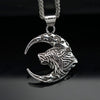 Viking Series Wolf Head Moon XINGX Vintage Men's Titanium Steel Pendant