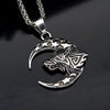 Viking Series Wolf Head Moon XINGX Vintage Men's Titanium Steel Pendant