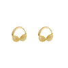 Gold Twisted Pleated Earrings For Women