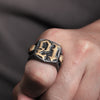 Men's Retro Ghost Head Titanium Steel Ring Ornament