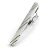 Men's Business Silver Diagonal Cufflinks