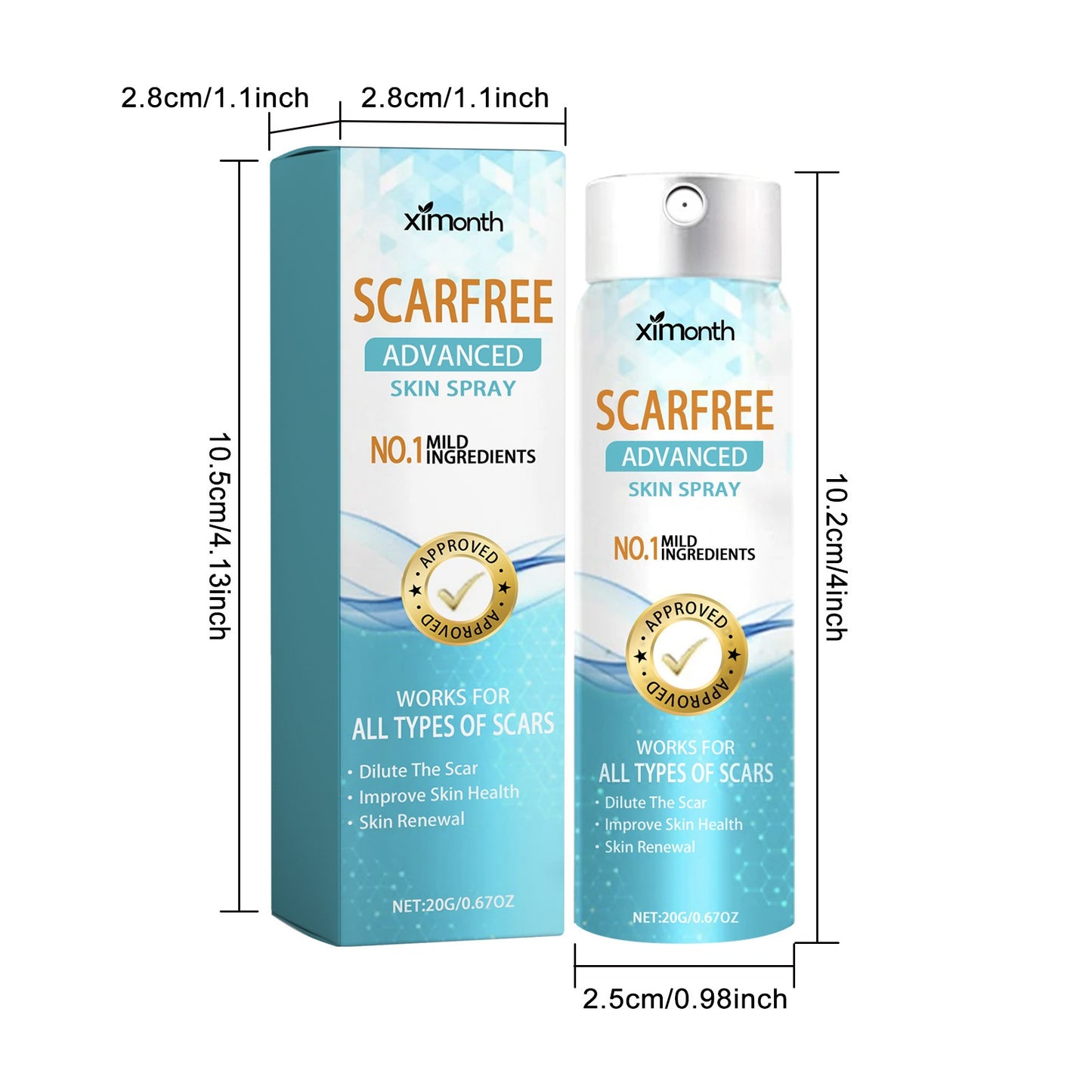 Lighten Scar Care Spray On Body Skin