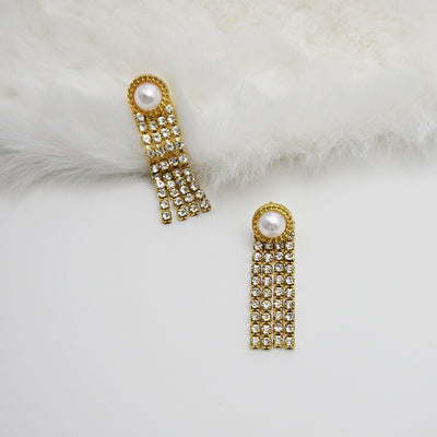 Exaggerated Earrings For Women Delicate Super Shining Rhinestone Long