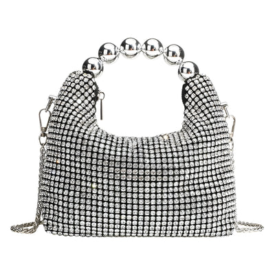 Shiny Rhinestone Clutch Chain Dinner Bag