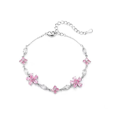 Women's Cherry Blossom Crystal Bracelet