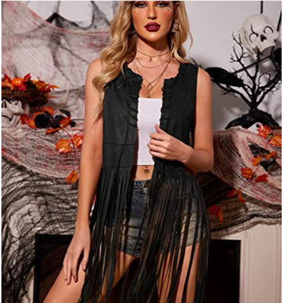 Suede Tassel Vest Coat Women