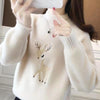 Imitation Mink Mock Neck Sweater Women's Casual Student Thickened Knitting Bottoming Shirt