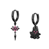 Dark Asymmetric Little Ghost Earrings Women's Cold Style