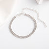 European And American Fashion Sexy Double Row Simple All-match Fully-jeweled Crystal Anklet