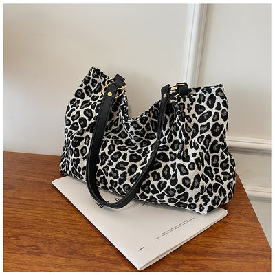 Autumn And Winter Large Capacity Leopard-print Shoulder Bag