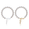 Letter Bracelet Suit Stainless Steel Stringed Pearls