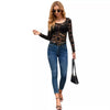 Women's Slim-fit Hot Girl See-through Lace Stitching Coat Shirt