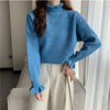 Red Wooden Ear Half Turtleneck High-grade Sweater Sweater