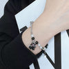 Black And White Ghost Beaded Stitching Men And Women Niche Sweet Cool Personality All-match Jewelry