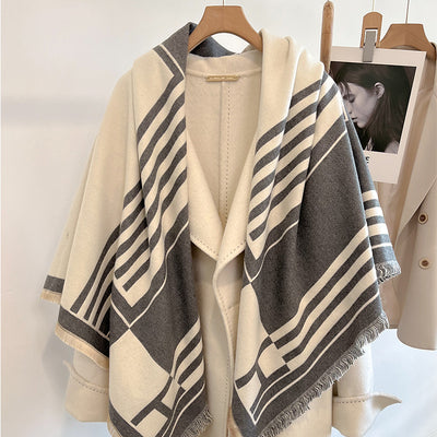 Striped Fashion Cashmere Scarf For Women