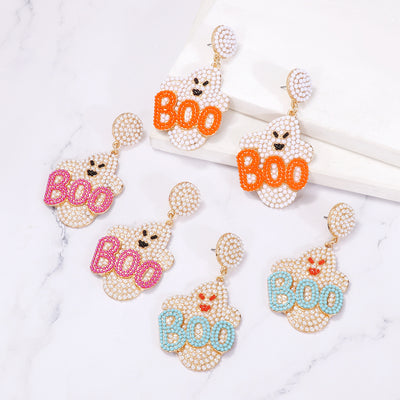 Cute Pearl BOO Ghost Earrings For Women