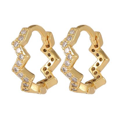 Fashion Copper Plating 18K Gold Earrings Ins Geometric