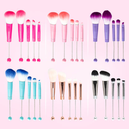 Beaded Makeup Brush With Metal Handle Suit Makeup Tools