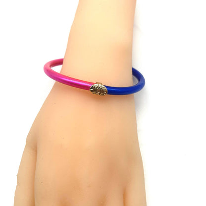 Women's Fashion Simple Silicone Two-tone Bracelet