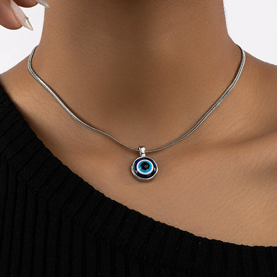 Fashion Color Eye Necklace Clavicle Chain