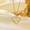 Stainless Steel Necklace Women's Fashion Copper-plated Gold Pendant Clavicle Chain