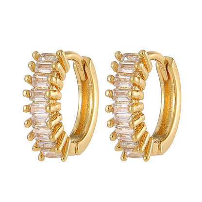 Fashion Copper Plating 18K Gold Earrings Ins Geometric