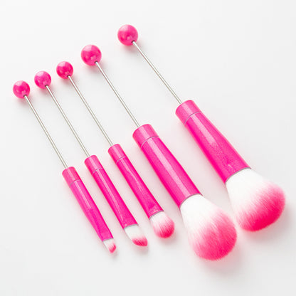 Beaded Makeup Brush With Metal Handle Suit Makeup Tools