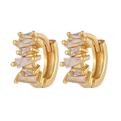 Fashion Copper Plating 18K Gold Earrings Ins Geometric