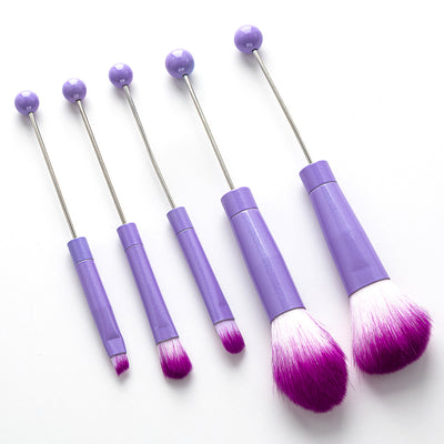 Beaded Makeup Brush With Metal Handle Suit Makeup Tools