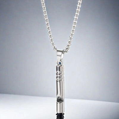 Men's Fashionable All-match Non-fading Alloy Whistle Pendant Necklace