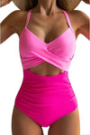 Women's Fashion Casual Cross One-piece Swimsuit