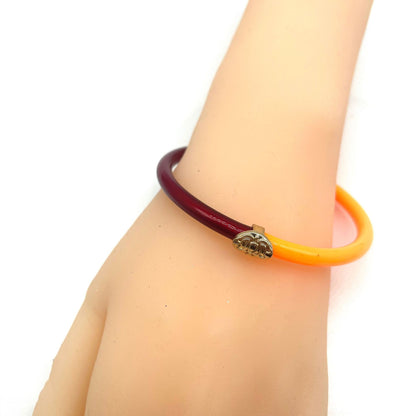 Women's Fashion Simple Silicone Two-tone Bracelet