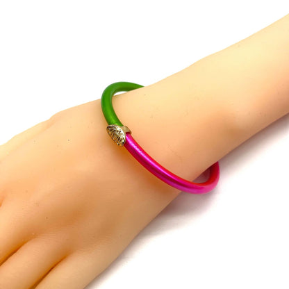 Women's Fashion Simple Silicone Two-tone Bracelet