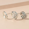 Retro Aloofness Style Geometric Ring Set Of 3