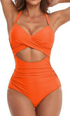 Women's Fashion Casual Cross One-piece Swimsuit