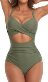 Women's Fashion Casual Cross One-piece Swimsuit