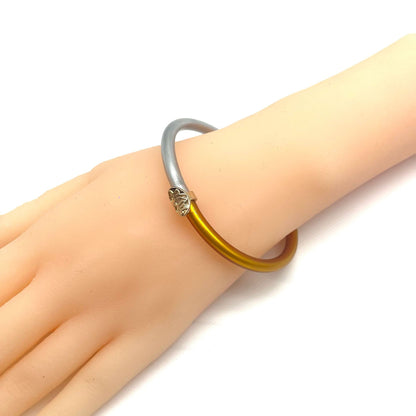 Women's Fashion Simple Silicone Two-tone Bracelet