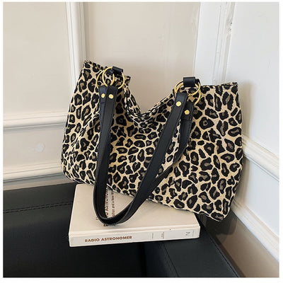 Autumn And Winter Large Capacity Leopard-print Shoulder Bag