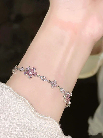 Women's Cherry Blossom Crystal Bracelet