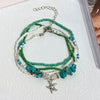 Foot Ornaments Bohemian Color Bead Starfish Shell Pendant Anklet Female Beach Style Ornament