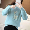 Imitation Mink Mock Neck Sweater Women's Casual Student Thickened Knitting Bottoming Shirt