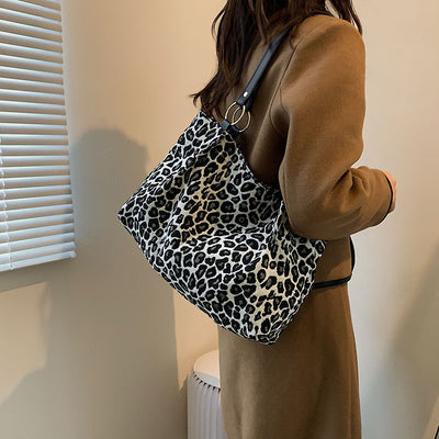 Autumn And Winter Large Capacity Leopard-print Shoulder Bag