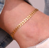 Stainless Steel Plated 18K Gold Leaf Fishtail Chain Ankle Chain