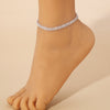 European And American Fashion Sexy Double Row Simple All-match Fully-jeweled Crystal Anklet