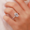 European And American Entry Lux Advanced Elegant Simulation Moissanite Diamond Ring